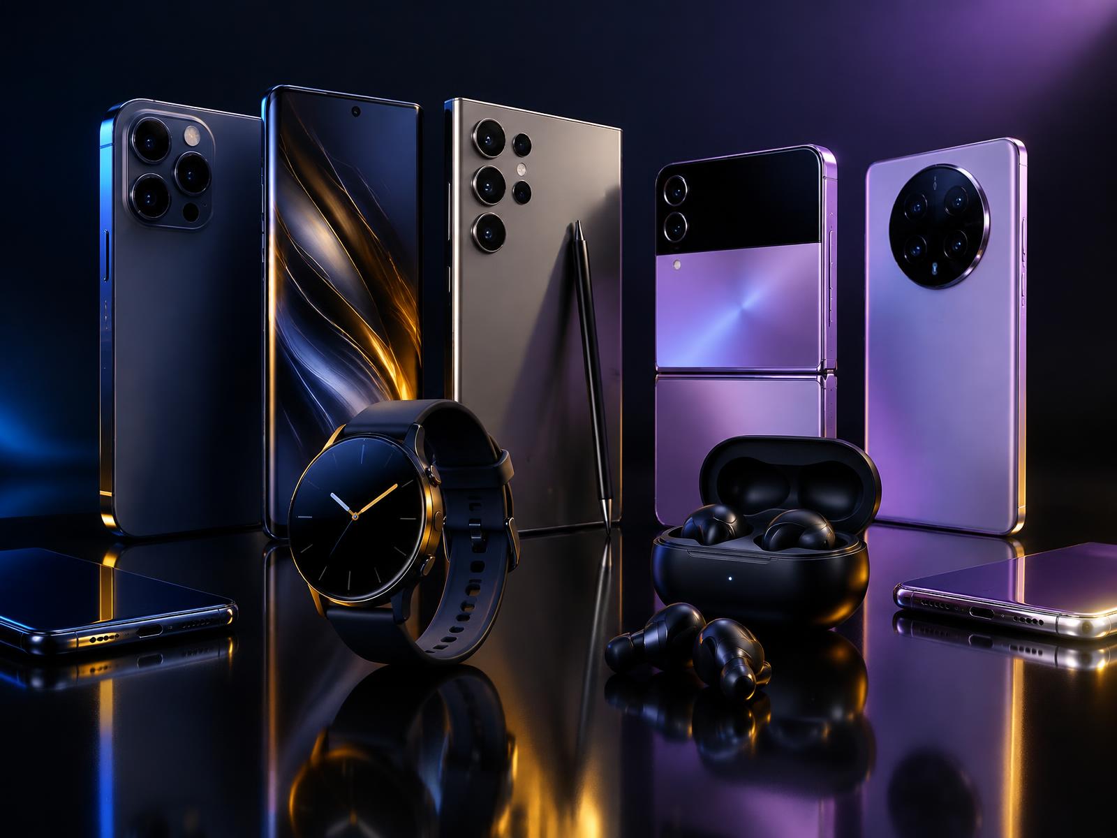 Range of new and pre-owned smartphones, smartwatch and earbuds